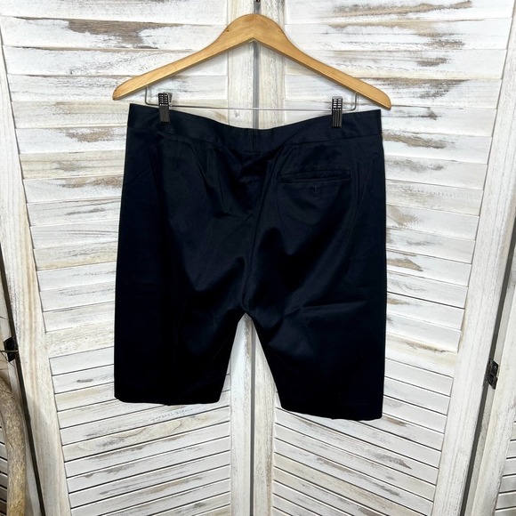 Magaschoni Women's Cotton Trouser Shorts Toggle Closure Navy 10 Nautical Preppy - Picture 11 of 12